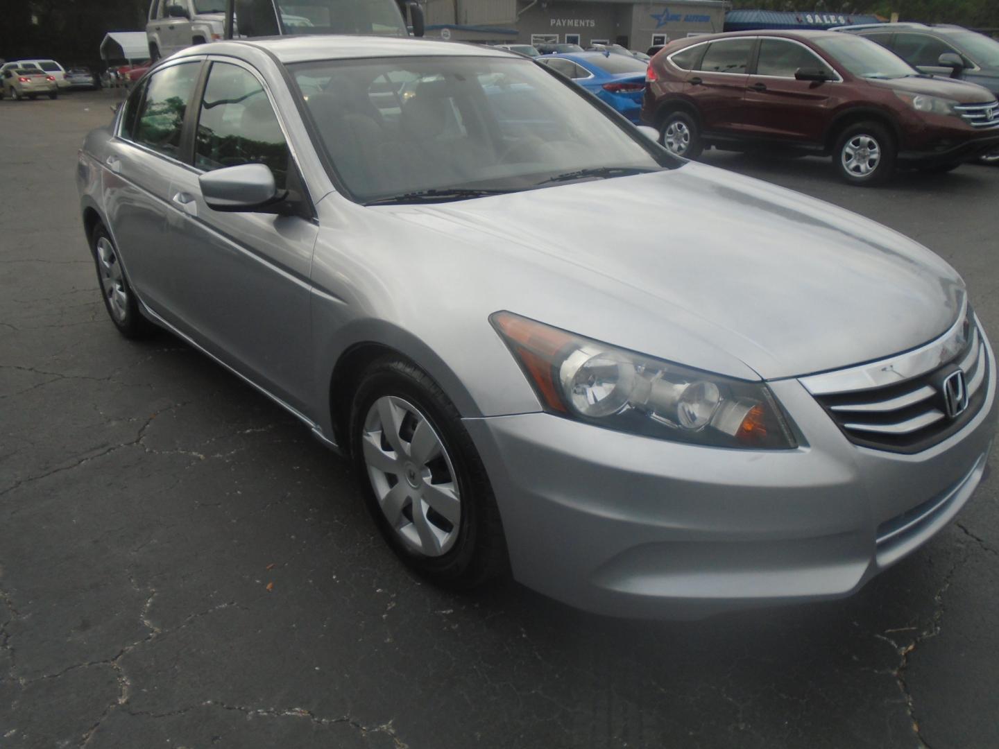 2012 Silver Honda Accord LX Sedan AT (1HGCP2F34CA) with an 2.4L L4 DOHC 16V engine, 5-Speed Automatic transmission, located at 6112 N Florida Avenue, Tampa, FL, 33604, (888) 521-5131, 27.954929, -82.459534 - Photo#2